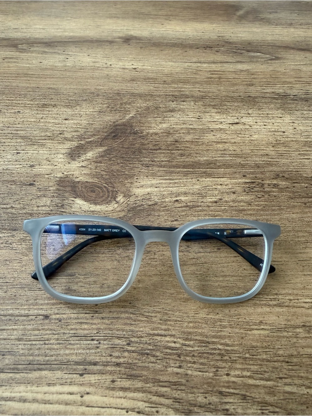 HELIUM EYEWEAR 4384 FRAMES ONLY EYEGLASSES MATT GRAY 51-20-140 TORTOISE ARMS